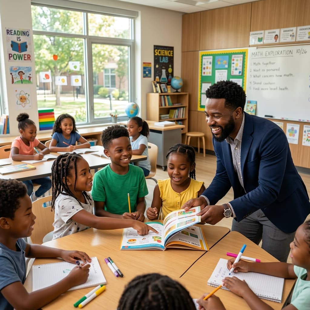 Teacher in a classroom